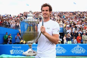 El torneo que marca el camino a Wimbledon, se disputará en el Reino Unido del 19 al 25 de junio. Desde su creación en 1979, han habido siete jugadores capaces de completar el doble título del Queen's Club-Wimbledon en el mismo año, incluyendo a John McEnroe (81, 84), Jimmy Connors (82), Boris Becker (85), Pete Sampras (95, 99), Lleyton Hewitt (2002), Rafael Nadal (2008) y Andy Murray (2013). En 2013, Andy Murray se convirtió en el primer británico tres veces campeón desde Francis Gordon Lowe (1913-14, '25). Grigor Dimitrov ganó su primer título de hierba en 2014 y Murray lograría su cuarta corona en 2015.