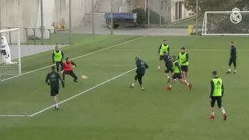 El Real Madrid realizó su primer entrenamiento antes del derbi