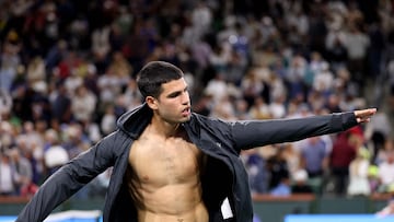 Carlos Alcaraz, después de derrotar a Denis Shapovalov.
