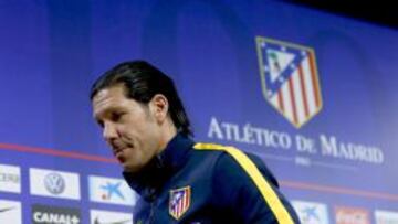 Simeone, en sala de prensa.