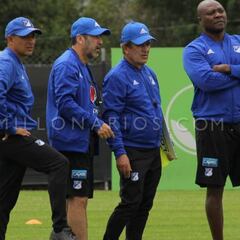 En imágenes, primera práctica de Pinto en Millonarios