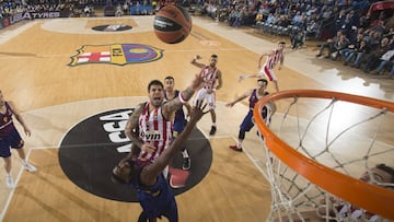 Resumen del Barcelona-Olympiacos, Euroliga 2018 (60-69): Los griegos agraban la crisis cul¨¦