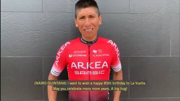 Nairo Quintana y Chris Froome celebran cumplea&ntilde;os de la vuelta