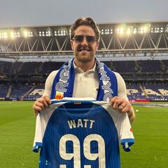 J.J. Watt envía un mensaje a la afición del Espanyol tras victoria ante el Atleti