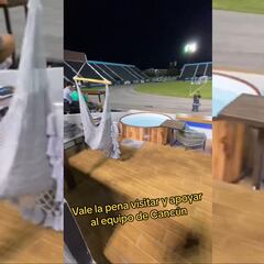 Los increíbles asientos VIP del Cancún FC... hay jacuzzi y barbería