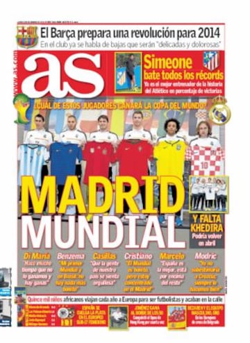 Las portadas de AS de diciembre