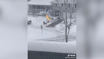 Un lanzallamas para quitar la nieve: El video lleva 6M de vistas