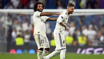 Marcelo bromea con Ramos.