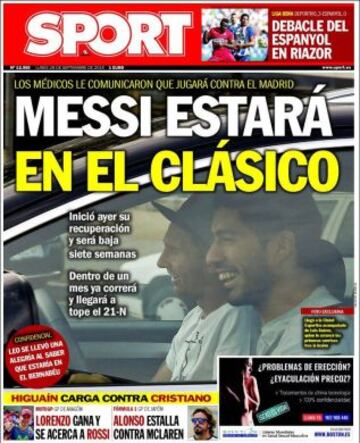 Portadas de la prensa deportiva