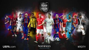 Candidatos al 11 UEFA: 8 del Madrid, 5 del Atleti y 5 del Barça