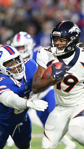 Denver Broncos WR Marvin Mims Jr. responded to his comments about Russell Wilson not throwing to him in a video that went viral on Tuesday.s
