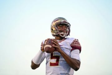 Jameis Winston será elegido, muy probablemente, como número 1 del draft por los Tampa Bay Buccaneers. Se trata de un quarterback clásico, con un buen brazo y un buen físico: mide 1,94 de estatura. La pregunta es si será titular desde el principio o empezará la temporada Mike Glennon.