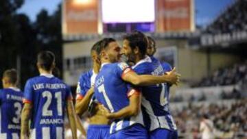 Lucas P&eacute;rez y Borges, autores del primer y tercer gol, respectivamente, del Deportivo en Vallecas.