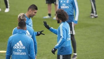 05/04/19 ENTRENAMIENTO REAL MADRID
MARCELO Y CASEMIRO