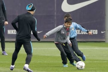 Los jugadores del Barça se lo pasaron como niños