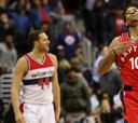 DeRozan (34) y Powell (21) dan un golpe clave en Washington
