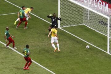 Gol 1-3 de Fred jugador de Brasil