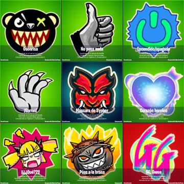 Todos los emoticonos nuevos de Fortnite Temporada 4