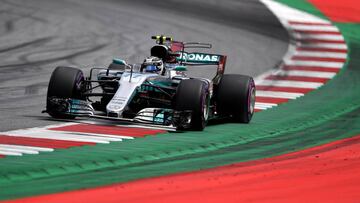 Bottas hace la pole en Austria; Hamilton saldrá octavo