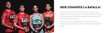 Los jugadores de la 'Kombat Force', sin Javi Ruiz, en la web de la marca española.