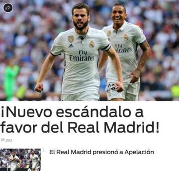 Sport's reaction to the overturning of Nacho's yellow card.