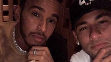 Neymar y Lewis Hamilton pasaron una noche de fiesta en Londres en un conocido restaurante de la ciudad.