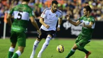 Negredo, durante el partido.