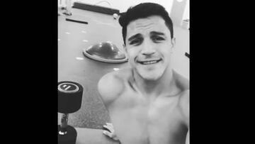 Alexis mostró su momento de relajo en el gimnasio