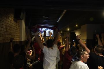 Los aficionados del Baskonia celebraron el triunfo de su equipo.