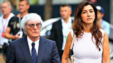 Ecclestone con su actual mujer, Fabiana Flosi.