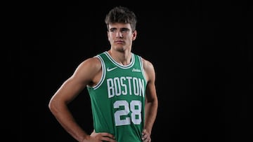 Hugo González, durante el media day de Boston Celtics, antes del inicio de la temporada.