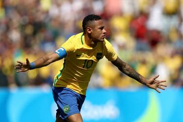 Neymar makes history as Brazil book spot in gold-medal match