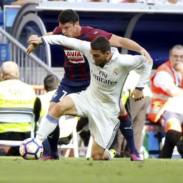 Kovacic holds the ball against Eibar