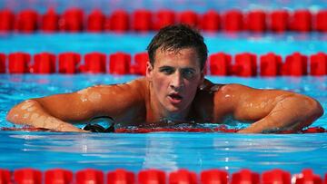 Ryan Lochte en una imagen subida a una red social. 