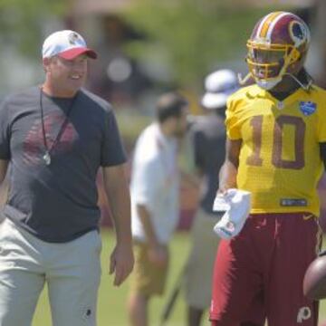 Jay Gruden y Robert Griffin III.