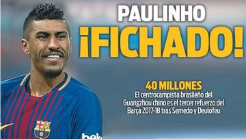 Paulinho, por delante de Messi en las portadas catalanas