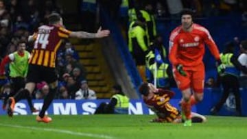 Bradford dio el golpe eliminando a Chelsea de la FA Cup.