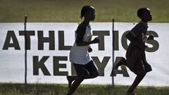 Junior athletes compete in cross country in Eldoret, Kenya. 