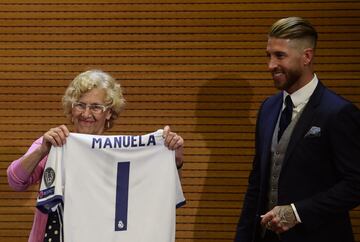 Manuela Carmena y Sergio Ramos