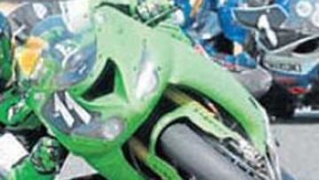 <b>MUY RÁPIDO. </b>Mazuecos, durante uno de sus relevos con la Kawa.