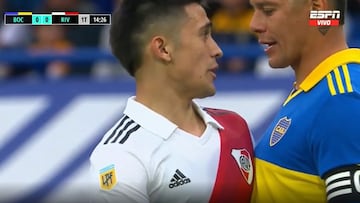 El encontrón de Solari y Rojo en el Superclásico que fue viral