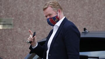 Ronald Koeman, a la salida de las oficinas del Barça en una imagen reciente.