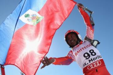 Celine Marti en su primera participación en los Mundiales de esquí alpino.