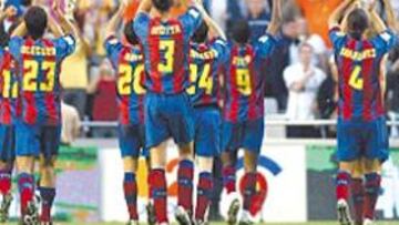 <b>EUFORIA. </b>El Barça ya prepara los festejos de su esperada Liga.