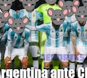 Los memes apuntaron al juego defensivo de Argentina