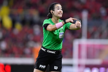  Central Referee Katia Itzel Garcia during the 14th round match between Atlas and Tijuana as part of the Liga BBVA MX, Torneo Apertura 2024 at Jalisco Stadium on October 26, 2024 in Guadalajara, Jalisco, Mexico.