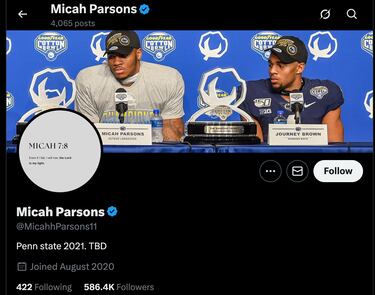 Parsons escalates trade drama, scrubs Cowboys from X profile