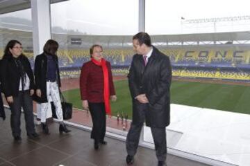 Michelle Bachelet inauguró el estadio Ester Roa de Concepción. Recibirá el duelo con Brasil y Paraguay, además de una semifinal y la definición del tercer lugar.