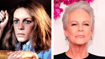 Los protagonistas de la película de terror 'Halloween' de 1978 con Jamie Lee Curtis