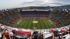 El Camp Nou lleno para un Barcelona-Real Madrid.